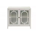 HomeRoots 34 White Sideboard with Two Glass Doors
