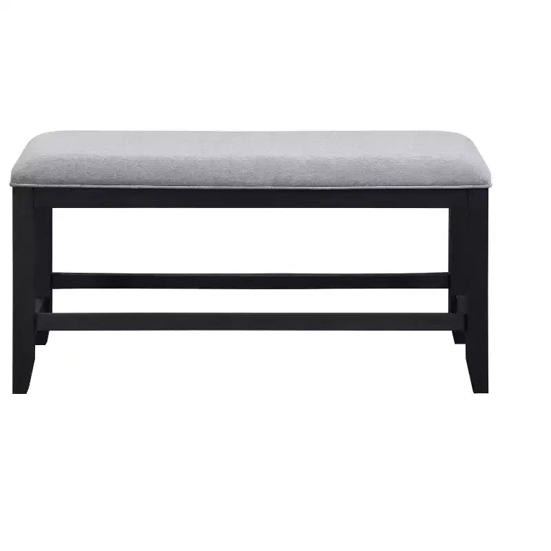 Banc de comptoir moderne en tissu rembourré et bois dur