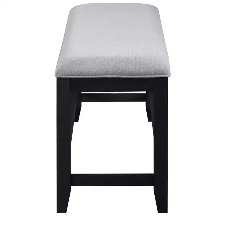 Banc de comptoir moderne en tissu rembourré et bois dur