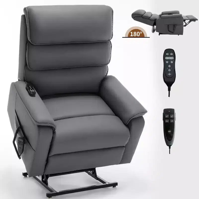 Fauteuil inclinable avec fonction de levage, chauffage et massage, fauteuil inclinable électrique moderne avec télécommande et double moteur