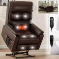 Fauteuil inclinable avec fonction de levage, chauffage et massage, fauteuil inclinable électrique moderne avec télécommande et double moteur