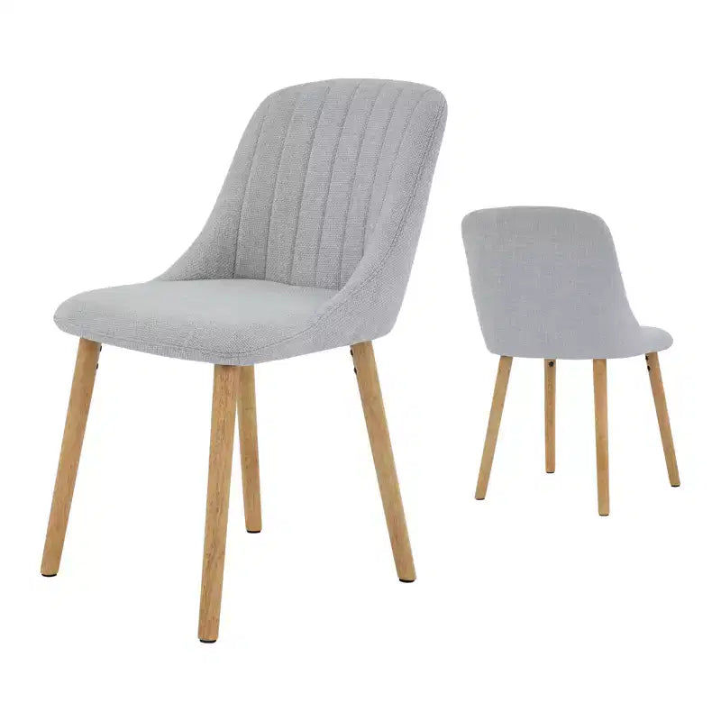 Lot de 2 chaises de salle à manger, chaises de cuisine modernes rembourrées avec dossier ergonomique, chaises de salle à manger avec pieds en chêne capacité 136 kg