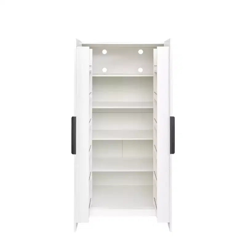 Buffet de cuisine  avec 6 portes, armoire de rangement multifonctionnelle avec 1 étagère ouverte et 1 tiroir