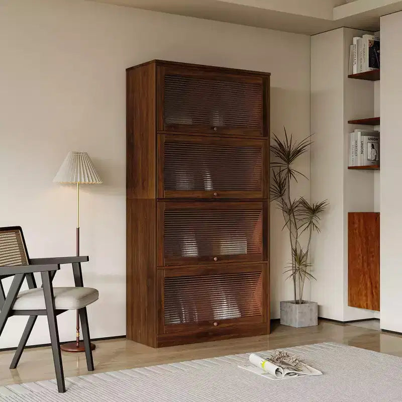 Buffet de cuisine  avec 6 portes, armoire de rangement multifonctionnelle avec 1 étagère ouverte et 1 tiroir