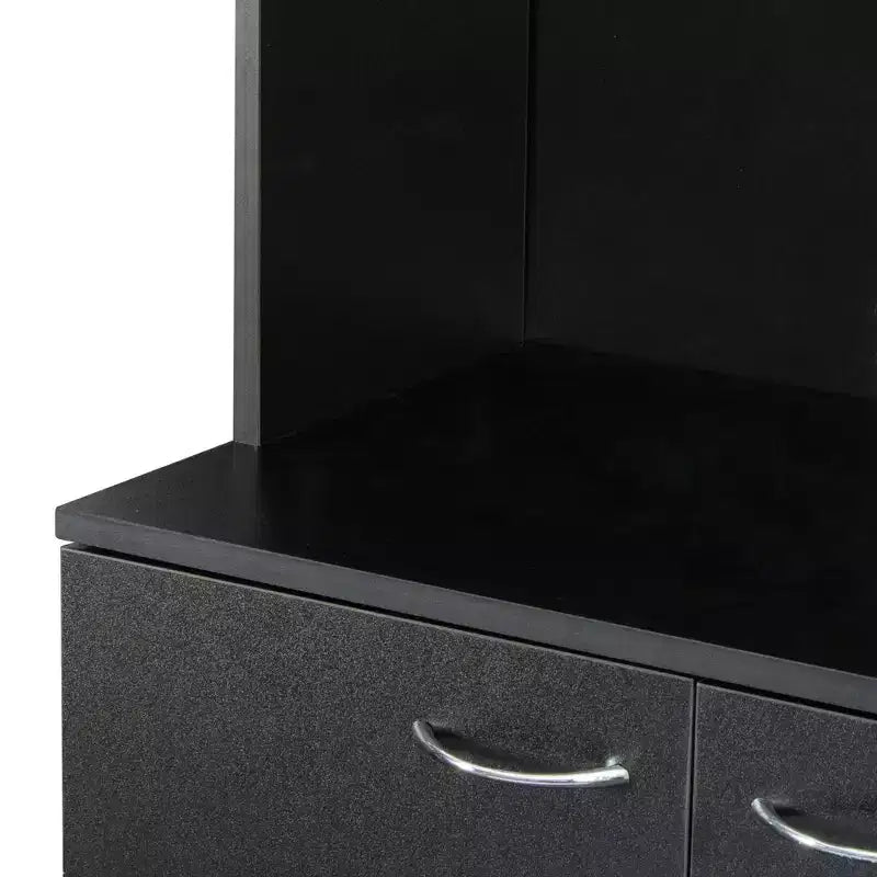 Buffet de cuisine  avec 6 portes, armoire de rangement multifonctionnelle avec 1 étagère ouverte et 1 tiroir