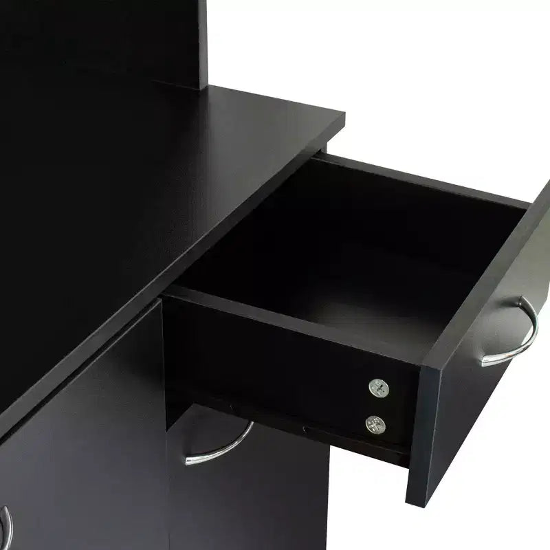 Buffet de cuisine  avec 6 portes, armoire de rangement multifonctionnelle avec 1 étagère ouverte et 1 tiroir