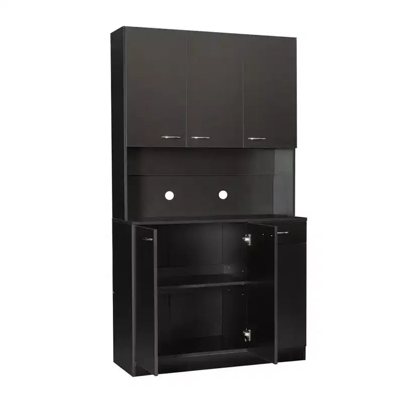 Buffet de cuisine  avec 6 portes, armoire de rangement multifonctionnelle avec 1 étagère ouverte et 1 tiroir