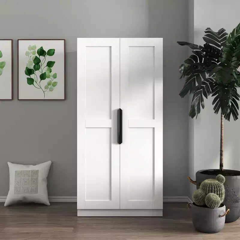 Buffet de cuisine  avec 6 portes, armoire de rangement multifonctionnelle avec 1 étagère ouverte et 1 tiroir