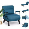 Fauteuil Lit Convertible pour Adultes avec Dossier Réglable sur 5 Positions et Oreiller, Canapé-Lit Futon Simple Confortable pour Appartement, Bureau