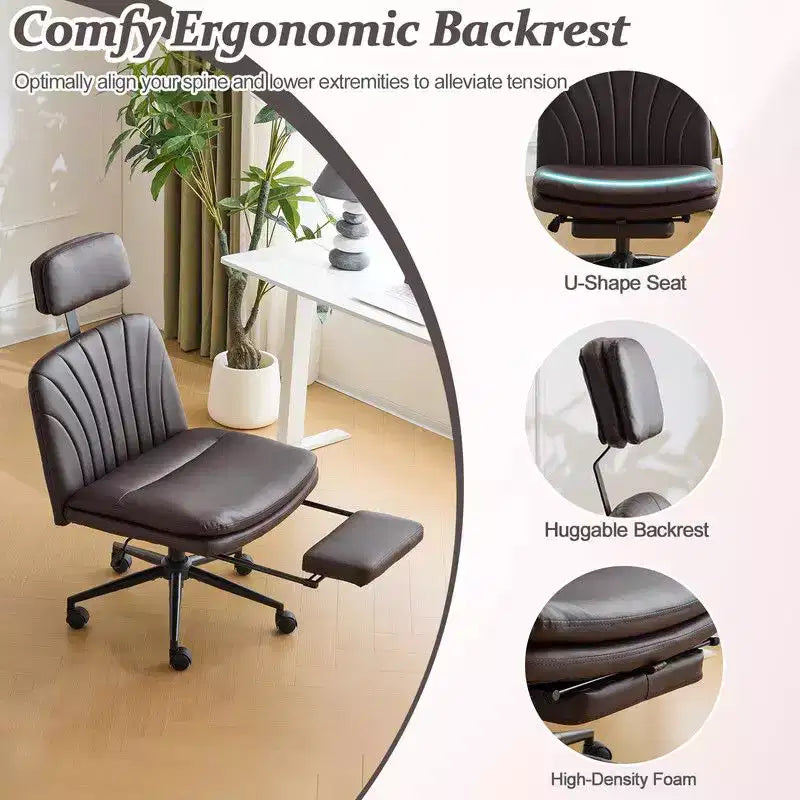 | Chaise de bureau blanche 24,41 pouces