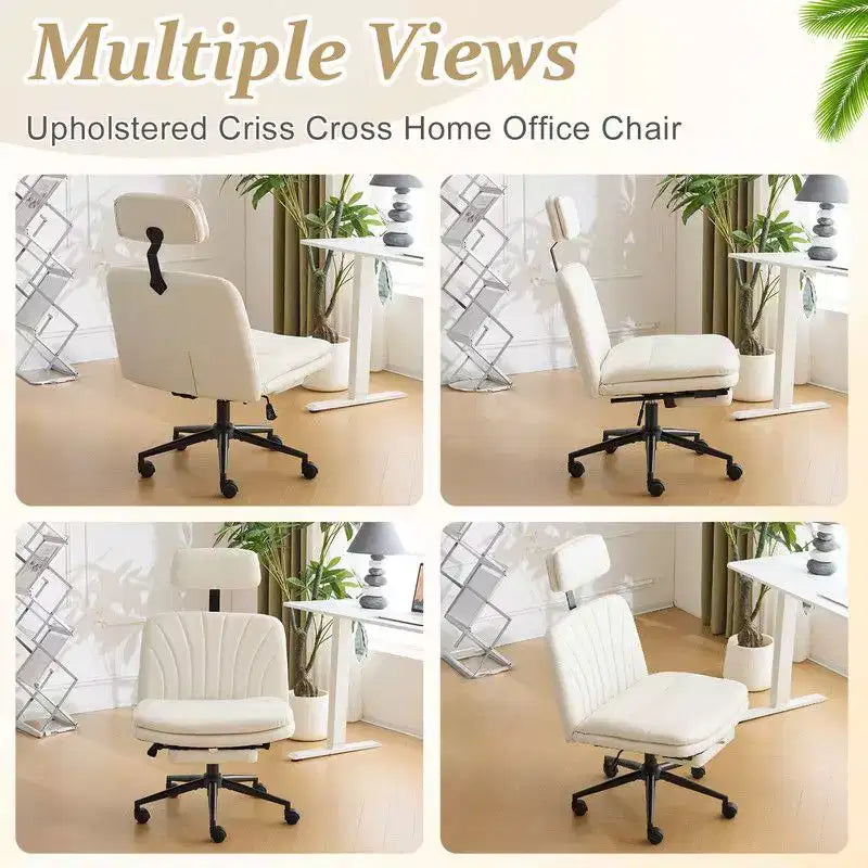 | Chaise de bureau blanche 24,41 pouces
