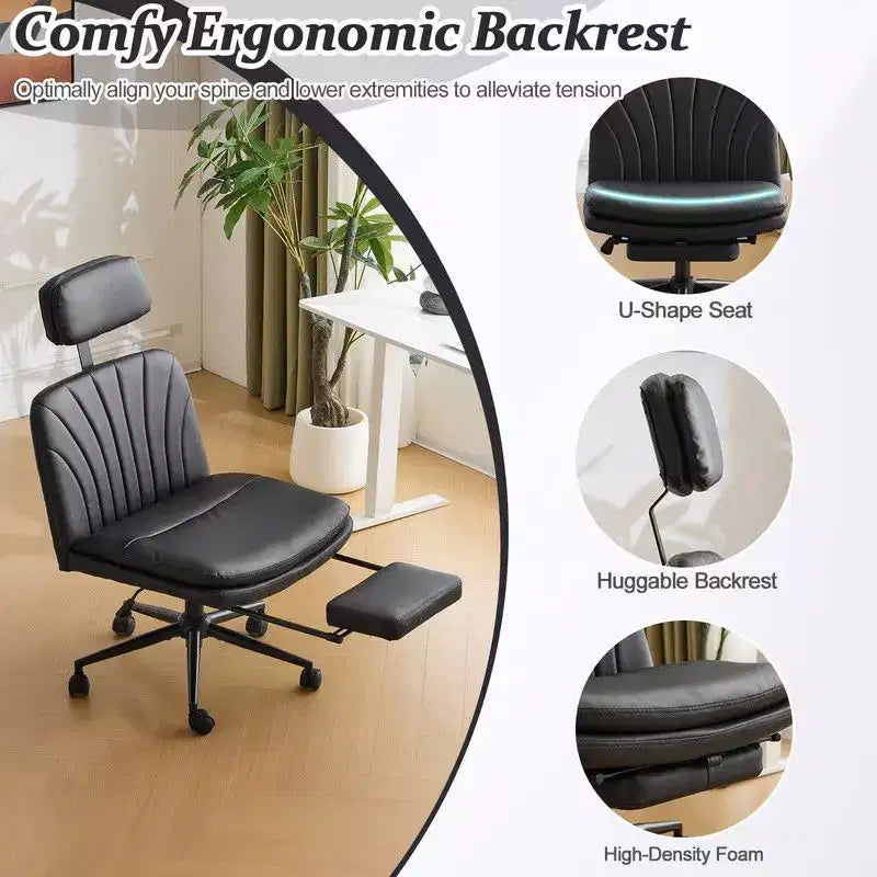 | Chaise de bureau blanche 24,41 pouces