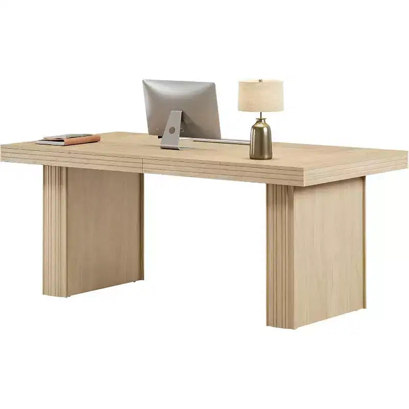 63 Executive Desk, Office Computer Desk with Heavy-Duty Legs and Thickened Desktop, Large Writing Workstation Study Table for Office
