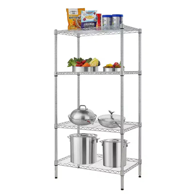 4-Shelf Adjustable Wire Shelving Unit