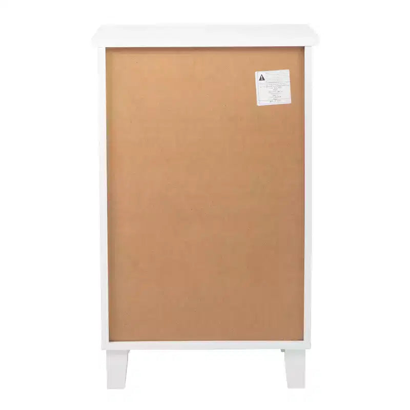 Tables de chevet 2 tiroirs en MDF blanc de 40 cm (15,75 po) de large