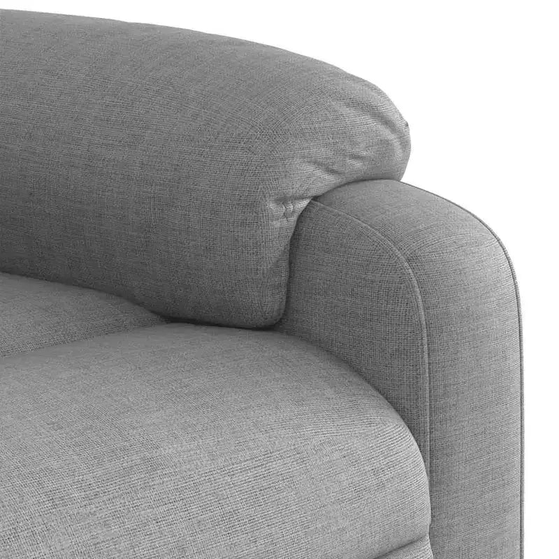 Fauteuil inclinable de massage électrique gris clair, fauteuil de relaxation réglable avec massage vibrant, poche latérale, confort en tissu