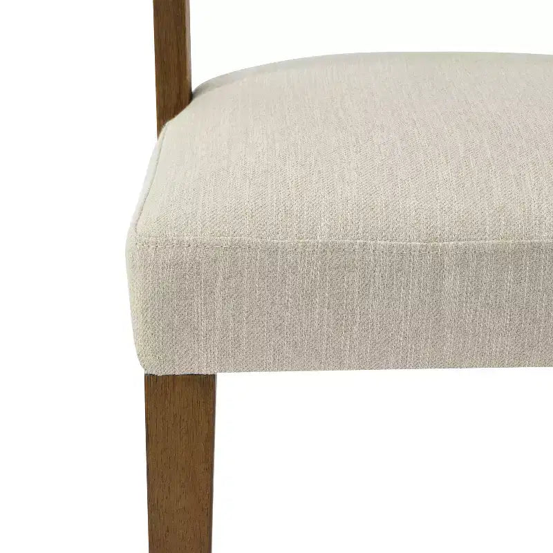 Chaises de salle à manger modernes rembourrées en bois d'hévéa (lot de 2)