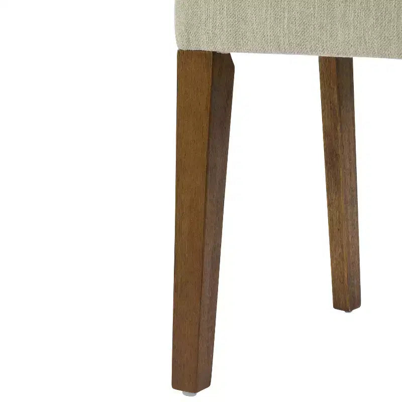 Chaises de salle à manger modernes rembourrées en bois d'hévéa (lot de 2)
