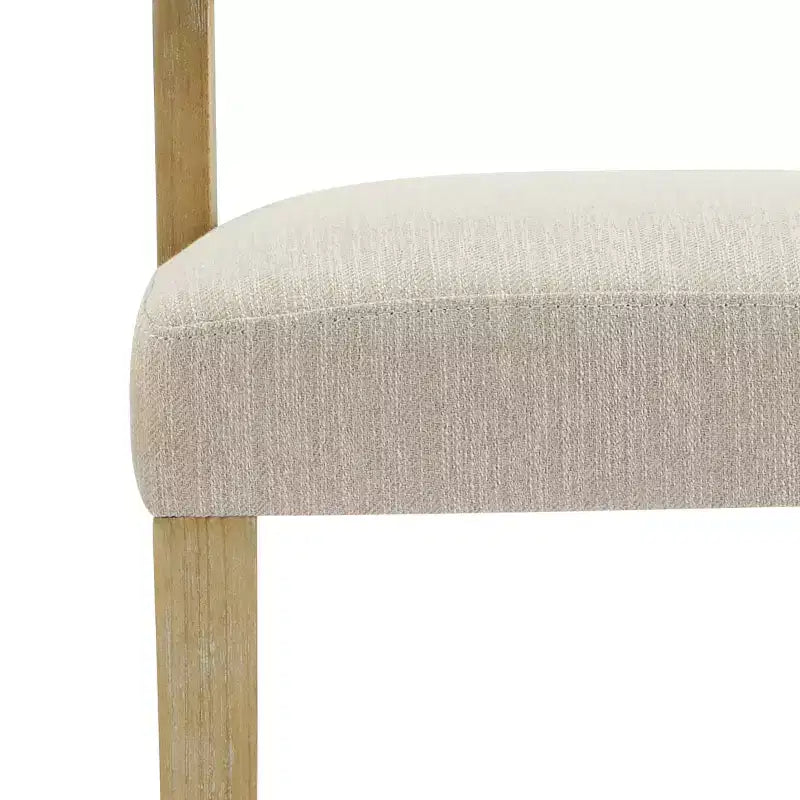 Chaises de salle à manger modernes rembourrées en bois d'hévéa (lot de 2)