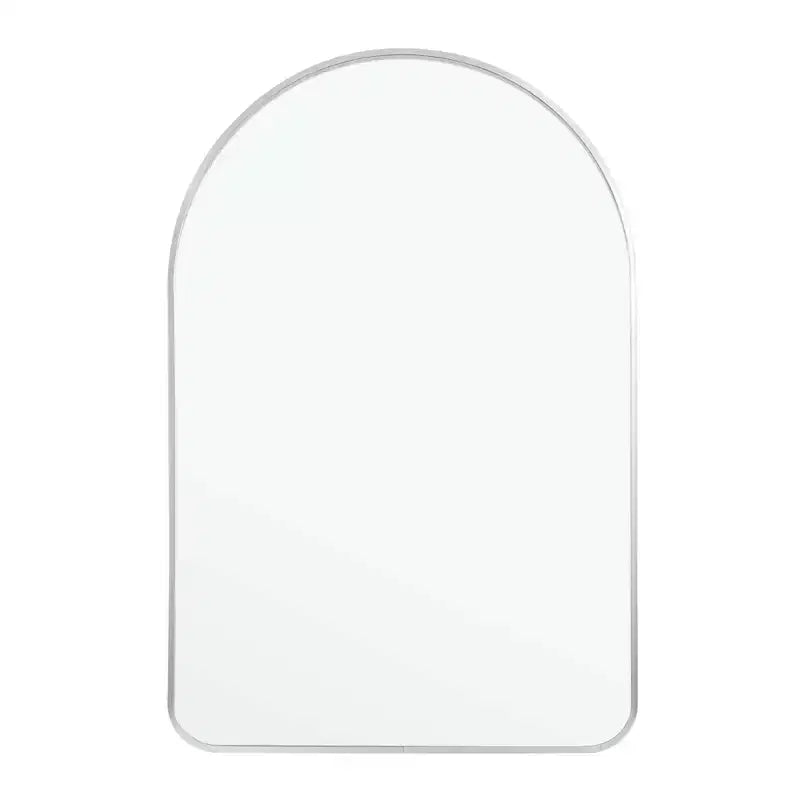 HomeRoots 39 Silver Arch Metal Framed Bathroom Vanity Mirror
