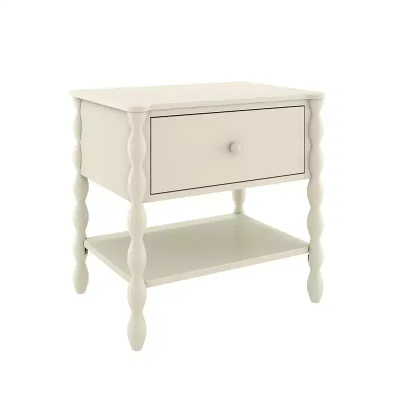 Table de chevet Jenny Lind avec 1 tiroir et étagère inférieure