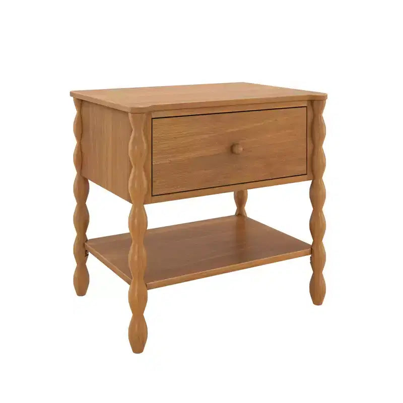 Table de chevet Jenny Lind avec 1 tiroir et étagère inférieure