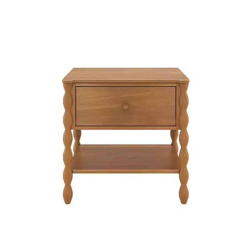 Table de chevet Jenny Lind avec 1 tiroir et étagère inférieure