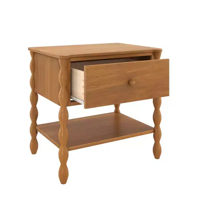 Table de chevet Jenny Lind avec 1 tiroir et étagère inférieure