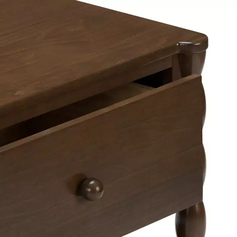 Table de chevet Jenny Lind avec 1 tiroir et étagère inférieure