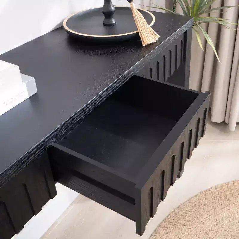 Console moderne en bois de 150 cm avec 4 tiroirs