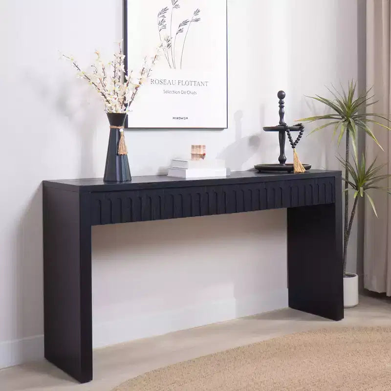 Console moderne en bois de 150 cm avec 4 tiroirs