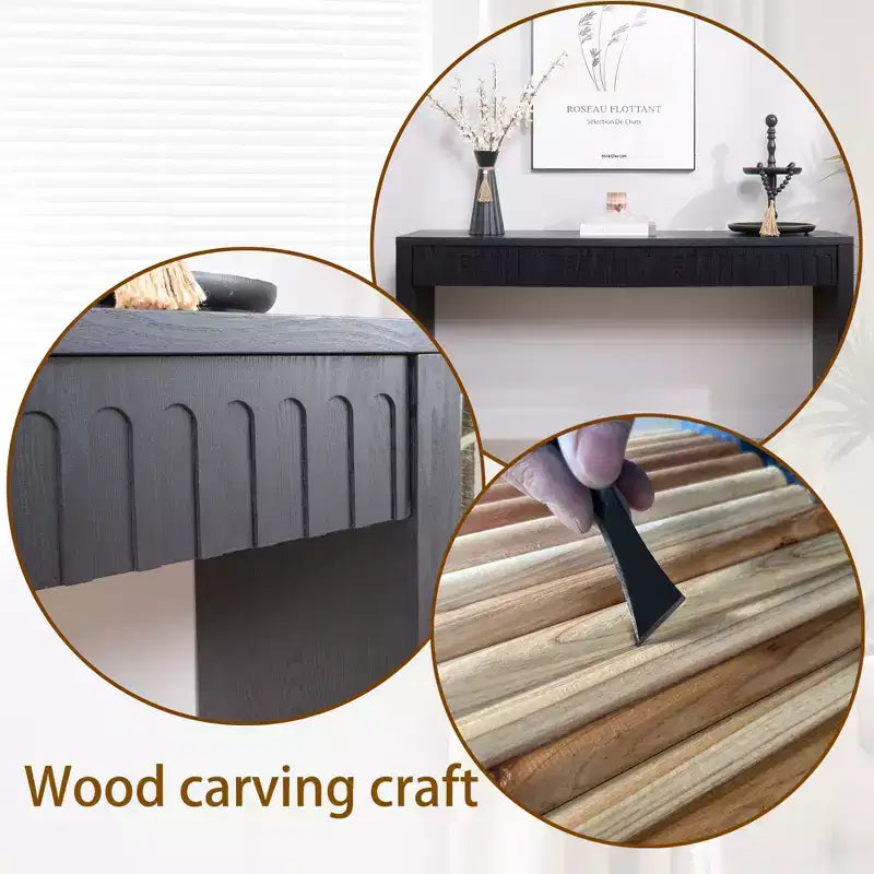 Console moderne en bois de 150 cm avec 4 tiroirs