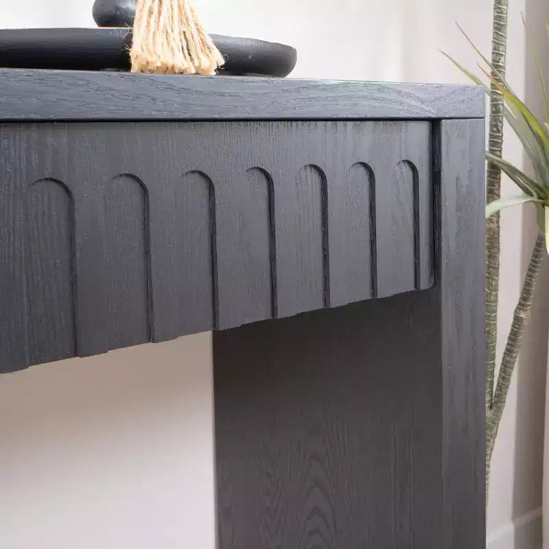 Console moderne en bois de 150 cm avec 4 tiroirs
