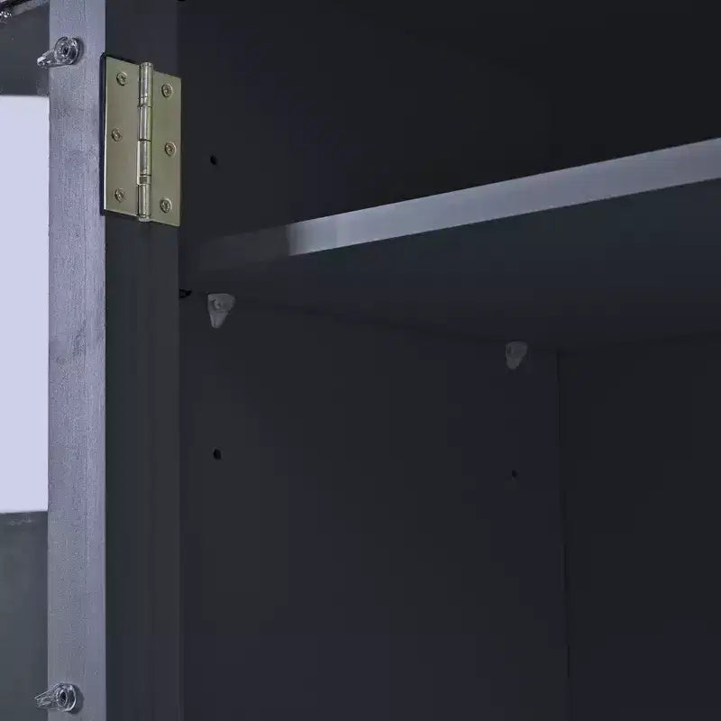 Armoire de cuisine haute avec prises de courant, meuble de rangement autonome avec 3 tiroirs et étagères réglables pour salle à manger